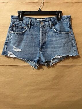 Agolde | Parker Vintage Cut Off Shorts Denim High Rise Button Fly Grudge Size 28